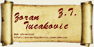 Zoran Tucaković vizit kartica